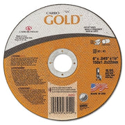 Carbo GoldCut Reinforced Aluminum Oxide Abrasive, 6 in dia, 0.045 in Thick, 7/8 in Arbor, 46 Grit