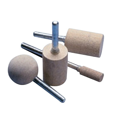 Cotton Fiber Mounted Points, 7/8 in Dia, 2 in Thick, 80 Grit Aluminum Oxide