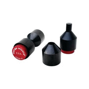 Flange Wizard magnetic two hole pin standard 1/2 to 1-7/16 in black oxide steel with red magnetic end three-piece pin set