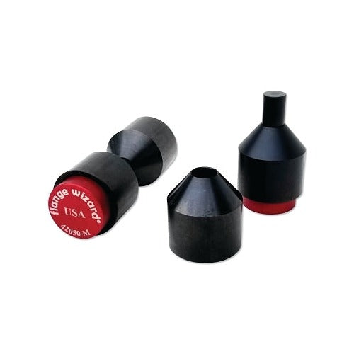 Flange Wizard magnetic two hole pin standard 1/2 to 1-7/16 in black oxide steel with red magnetic end three-piece pin set