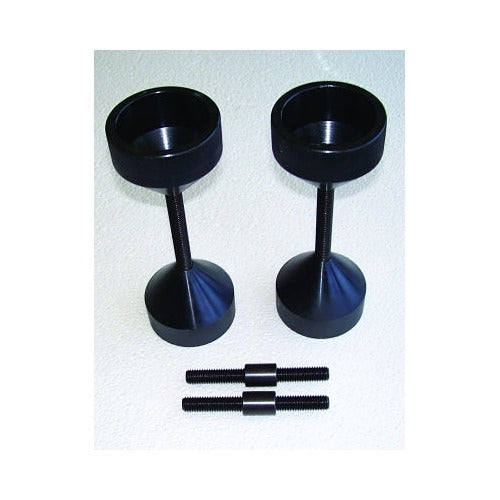 Flange Wizard two hole pins extra large threaded 5/8 to 3 in black oxide steel hourglass-shaped alignment pins with tube
