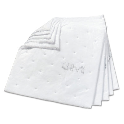 High-Capacity Petroleum Sorbent Pad, Absorbs .66 gal, 17 in x 19 in