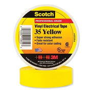Vinyl Electrical Color Coding Tape, 35, 3/4 in W x 66 ft L, Yellow