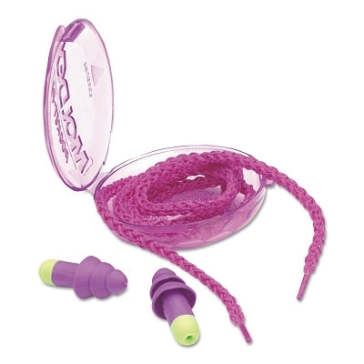 Rockets Reusable Earplugs, TPE, Purple, Cloth Cord