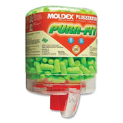 PlugStation Earplug Dispenser, Disposable Plastic Bottle, Foam Earplugs, Bright Green, Pura-Fit