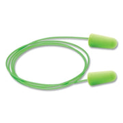 Pura-Fit Foam Earplugs, Foam, Bright Green, Corded