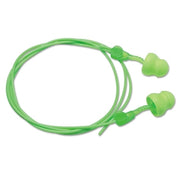 Glide Foam No Roll Twist-In Earplugs, Green, Corded