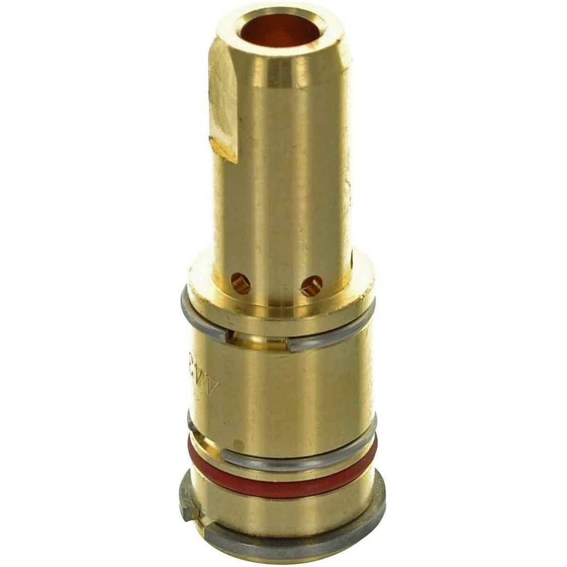 CK Gas Diffuser Bernard tall brass cylindrical MIG torch diffuser with dual O-rings and gas port holes