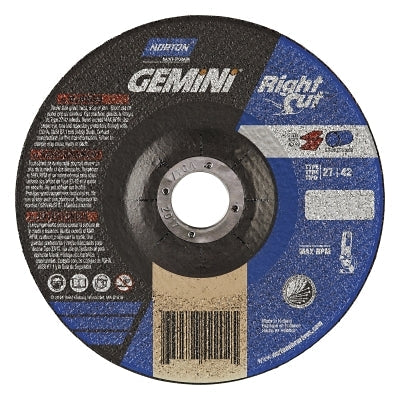 Gemini RightCut Right Angle Cut-Off Wheel, Type 01/41, 4-1/2 in dia x 0.045 in Thick x 7/8 in Arbor, 25 EA/BOX