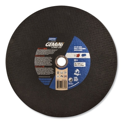 Gemini Chop Saw Reinforced Cut-off Wheel, 14 in Dia, 7/64 in Thick, Alum. Oxide
