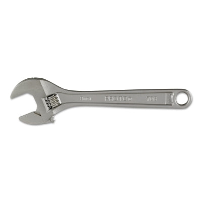 Adjustable Wrench, 8 in L, 1-1/8 in Opening, Satin