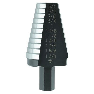 High Speed Steel Fractional Hole Enlarging, 13/16 in to 1-3/8 in, 10 Steps