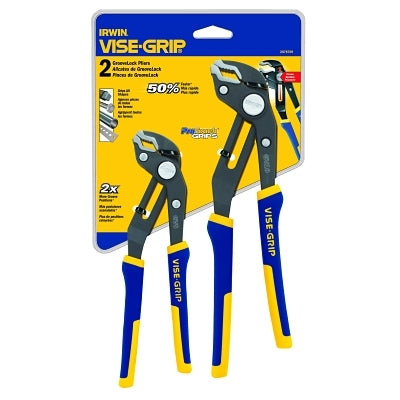 2-Pc GrooveLock Plier Set, 8 in; 10 in