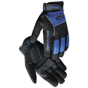 2950 Synthetic Leather Padded Palm Grip Mechanics Gloves, Large, Black/Blue/Gray