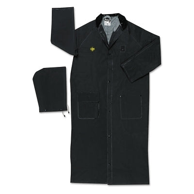 Classic Plus Series Rider Coat, 3X-Large, PVC/Polyester, Black