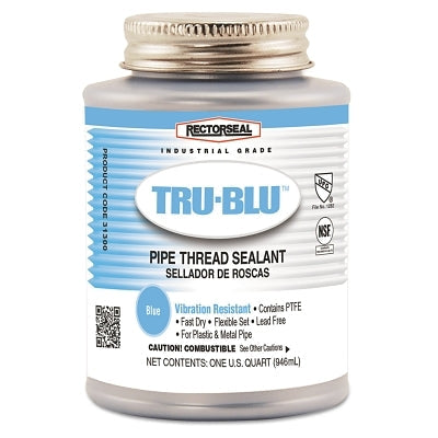 Tru-Blu Pipe Thread Sealant, 1 Quart Can, Blue