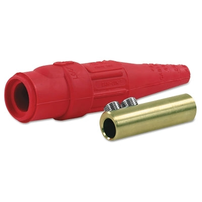 Cam-Lok F-Series Single Pole Plug, Double Set Screw, Female, 4/0 Capacity, Black