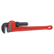 Heavy-Duty Straight Pipe Wrench, Steel Jaw, 18 in