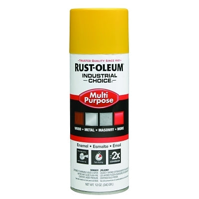 Industrial Choice 1600 System Enamel Aerosol, 12 oz, OSHA Safety Yellow, Hi-Gloss