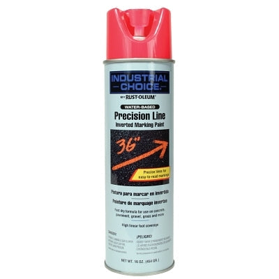 Industrial Choice M1600/M1800 System Precision-Line Inverted Marking Paint, 17 oz, Florescent Pink, M1800 Water-Based