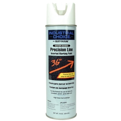 Industrial Choice M1600/M1800 System Precision-Line Inverted Marking Paint, 17 oz, White, M1800 Water-Based