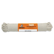 Tiger Sash Cord, 600 lb Capacity, 100 ft, 3/8 in dia, Cotton, White