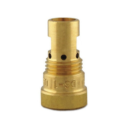 Bernard DS-1 small brass threaded gas diffuser with vent holes for MIG welding gun diffuser