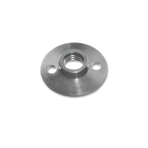 Spiralcool center nut 5/8-11, round flanged stainless steel disc with two holes for grinder backing pad