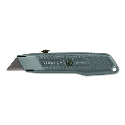 Interlock Retractable Utility Knife, 5-7/8 in L, Carbon Steel, Gray