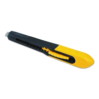 Quick Point Knife, 7 in, Snap-Off Steel Blade, Plastic, Black/Yellow