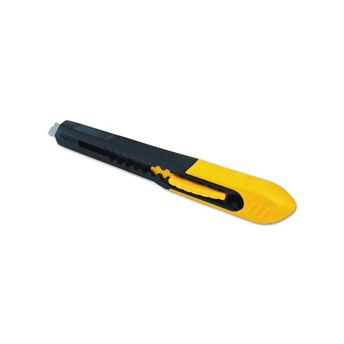 Stanley Quick Point knife 7 in snap-off steel blade black and yellow plastic body narrow blade hand tool