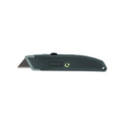 Stanley 10-175 retractable utility knife 8 in metal body gray with exposed steel blade and thumb screw