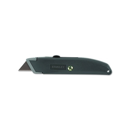 Stanley 10-175 retractable utility knife 8 in metal body gray with exposed steel blade and thumb screw