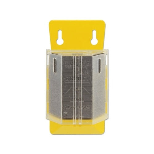 Stanley 11-921A heavy-duty utility blades 2-7/16 in carbon steel 100-pack in yellow plastic dispenser