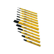 Stanley 12-piece cold chisel and punch set 3 chisels 9 punches yellow handles various sizes chisel and punch set