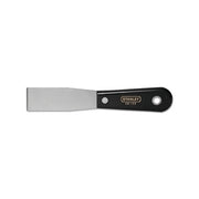 Stanley 28-140 putty knife 1-1/4 in stiff steel blade black nylon handle with rivets putty knife