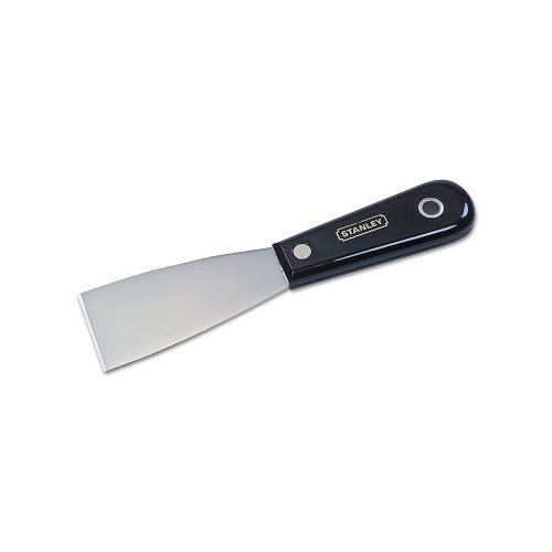Stanley 28-142 putty knife 2 in wide stiff steel blade nylon handle single rivet hand tool