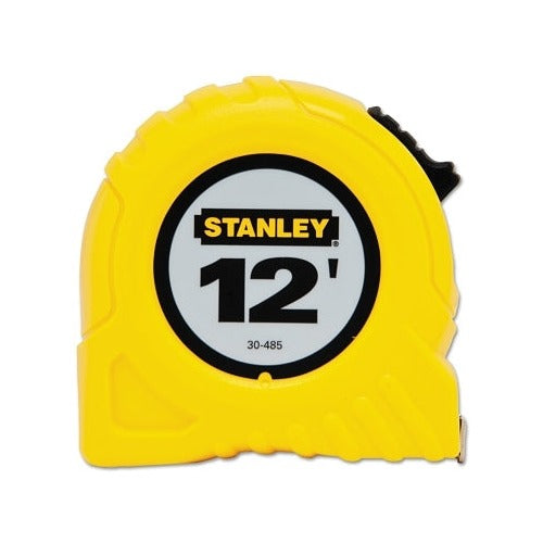 Stanley 30-485 tape rule 1/2 in x 12 ft yellow high-impact case Stanley branding blade lock measuring tool