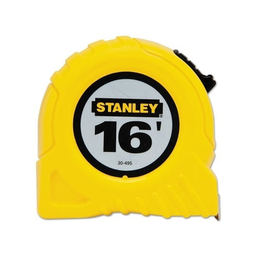 Stanley 30-495 tape rule 3/4 in x 16 ft yellow ABS case black rubber grip measuring tape