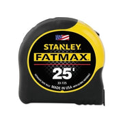 Stanley FatMax 33-725 classic tape measure 25 ft x 1-1/4 in black yellow case SAE made in USA tape measure