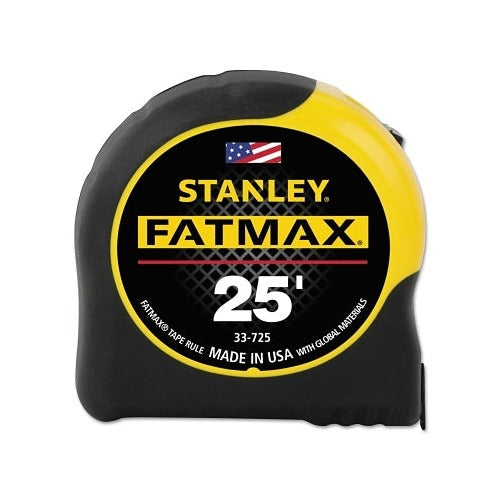 Stanley FatMax 33-725 classic tape measure 25 ft x 1-1/4 in black yellow case SAE made in USA tape measure