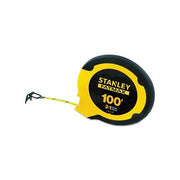 Stanley FatMax long tape 100 ft x 3/8 in 3:1 gear ratio single-sided yellow black case measuring tape