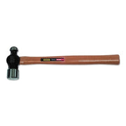 Ball Pein Hammer, Straight Hickory Handle, 16 in Overall Length, High Carbon Steel, 32 oz Head