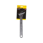 Stanley adjustable wrench 12 in chrome 1-3/8 in jaw opening knurled thumb wheel adjustable wrench