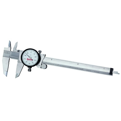 120 Series Dial Caliper, 0 to 6 in, Stainless Steel Tip, White Display