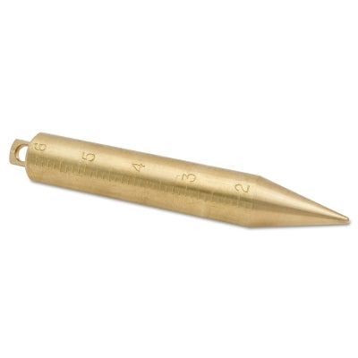 Tank Gauging Plumb Bob, 6-3/4 in L, Solid Brass, SAE