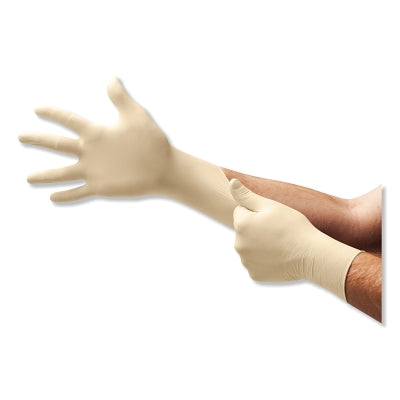 Diamond Grip MF-300 Disposable Latex Powder-Free Gloves, 6.3 mil Palm/7.9 mil Finger, Small, Natural