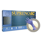 Supreno EC SEC-375 Nitrile Disposable Gloves, 5.5 mil Palm, 8.3 mil Fingers, X-Large, Violet Blue
