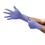 Supreno SE SU-690 Disposable Nitrile Gloves, Beaded Cuff, Medium, Violet Blue