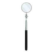 Telescoping Inspection Mirror, Round, 2-1/4 in dia, 10 in L to 14 in L